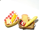 比彩 Маленькая реалистичная игра с едой, комплект с аксессуарами, кремовая заколка для волос, 6 шт, DIY