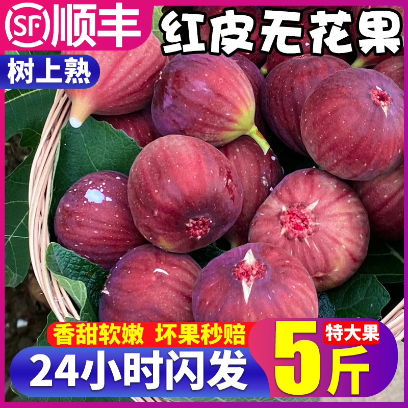 云南无花果鲜果5斤新鲜现摘超大果糖包子非青皮孕妇水果整箱包邮