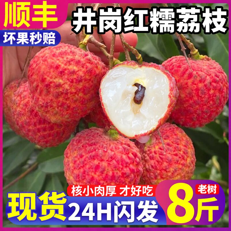 顺丰次日达井岗红糯荔枝核小肉厚