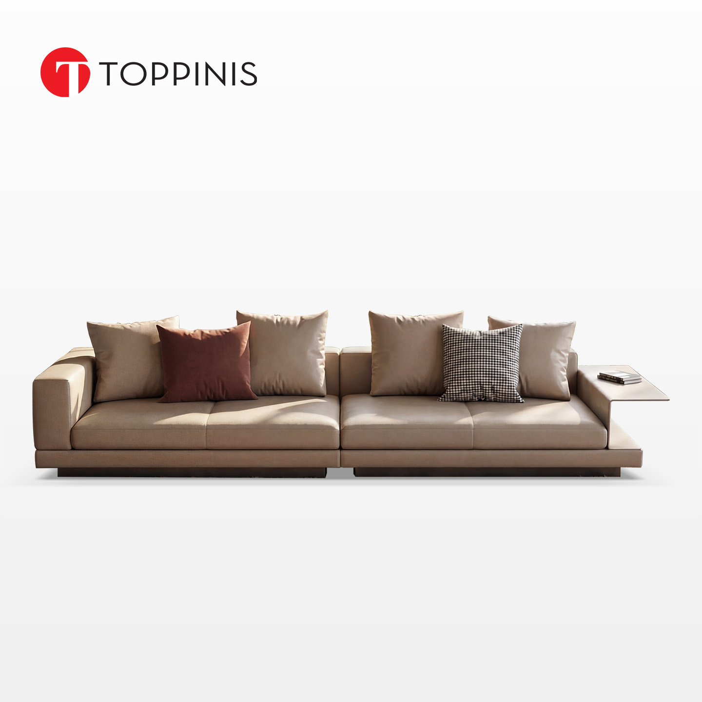 Toppinis康纳利沙发真皮现代简约大平层客厅意式轻奢直排真皮沙发