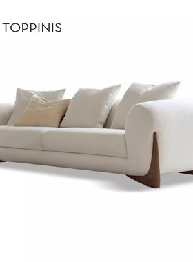 Toppinis意式极简porada实木布艺沙发三人小户型客厅简约现代家具