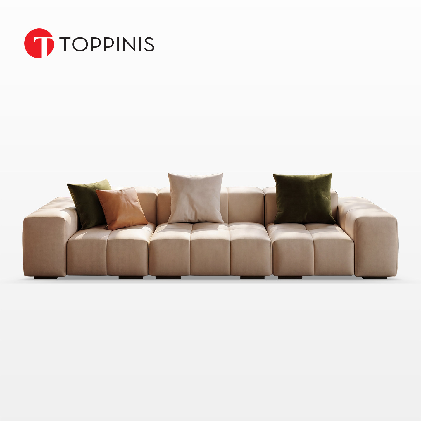 Toppinis意式极简像素模块布艺沙发大平层客厅直排真皮沙发大户型