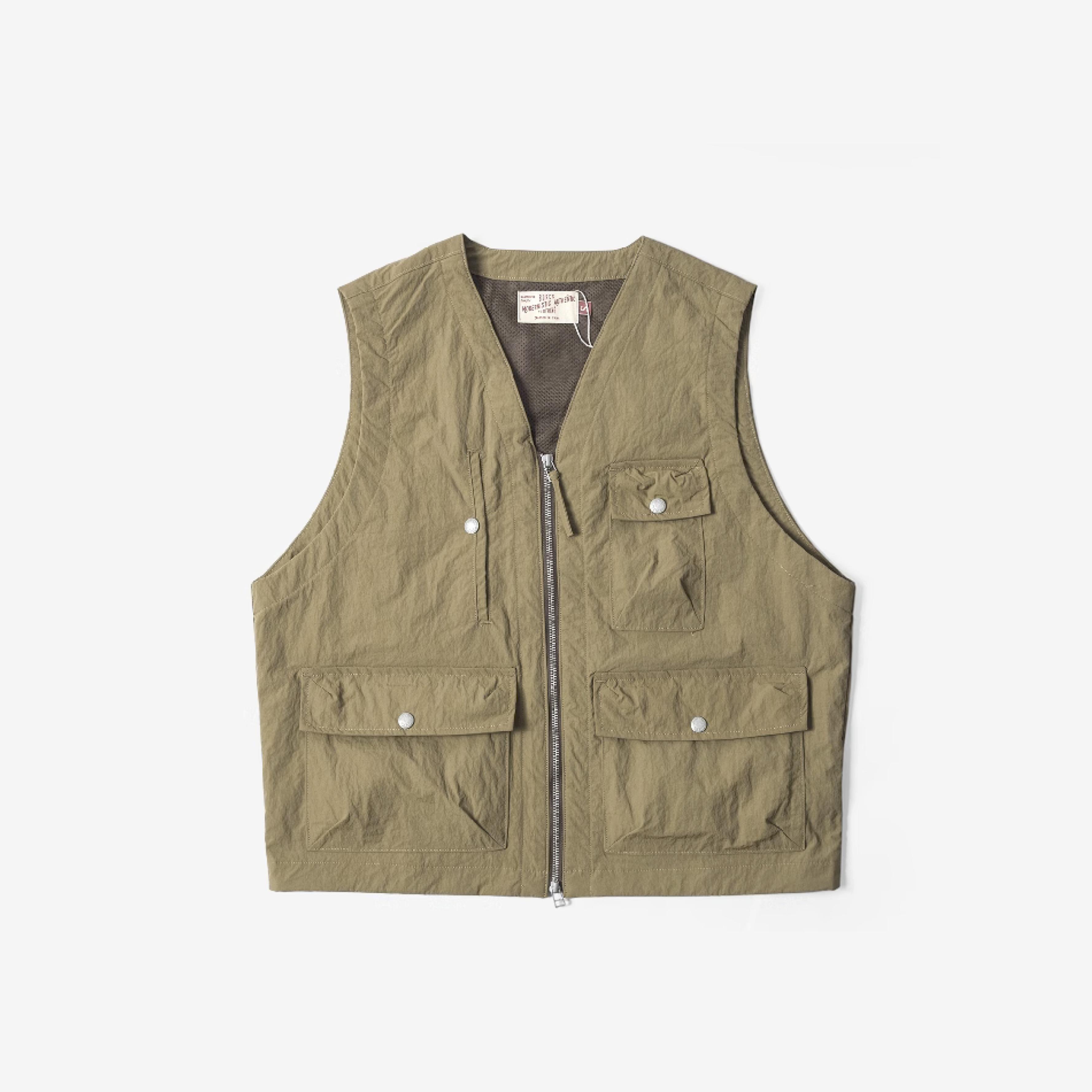 Burcs户外防泼水马甲皱感尼龙