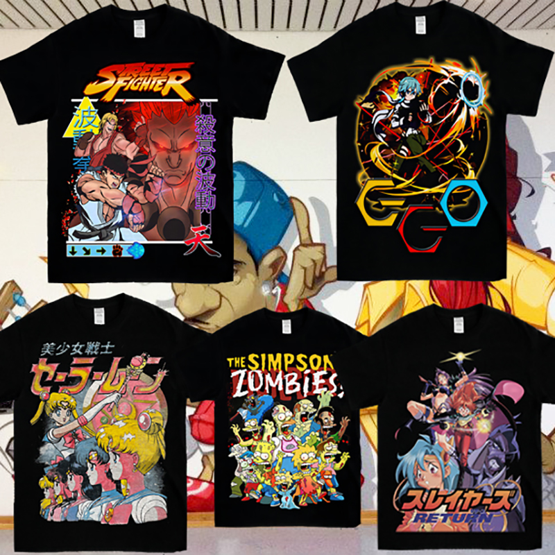 拳皇日系2024卡通印花短袖