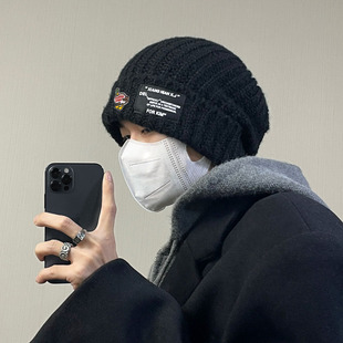 【官网正品】HUMAN WEEH街头风针织帽男女通用包头帽保暖加厚冷帽