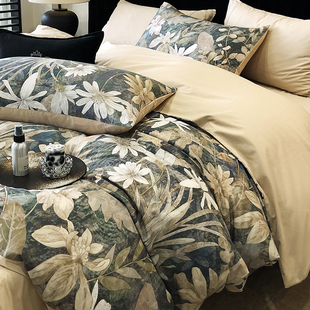 高端60支全棉加厚磨毛四件套纯棉床单被套轻奢床上用品秋冬25新款