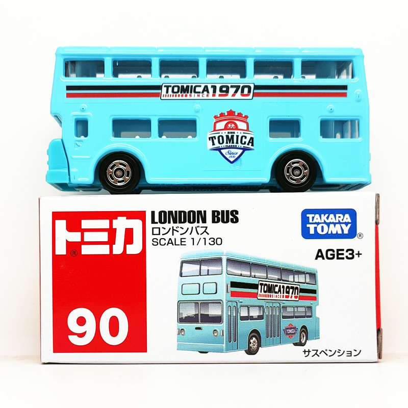 TOMY多美卡合金汽车模型90号伦敦双层巴士公交1:130男孩玩具5月新