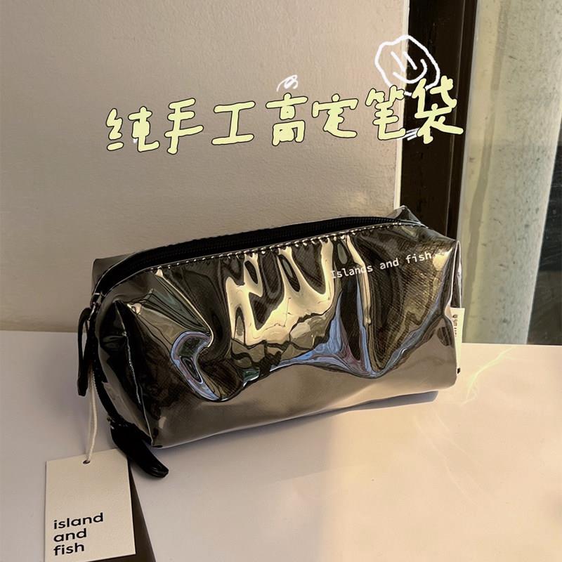 屿鱼文创手工制作杜邦纸笔袋高级感ins风收纳包透明防水化妆包