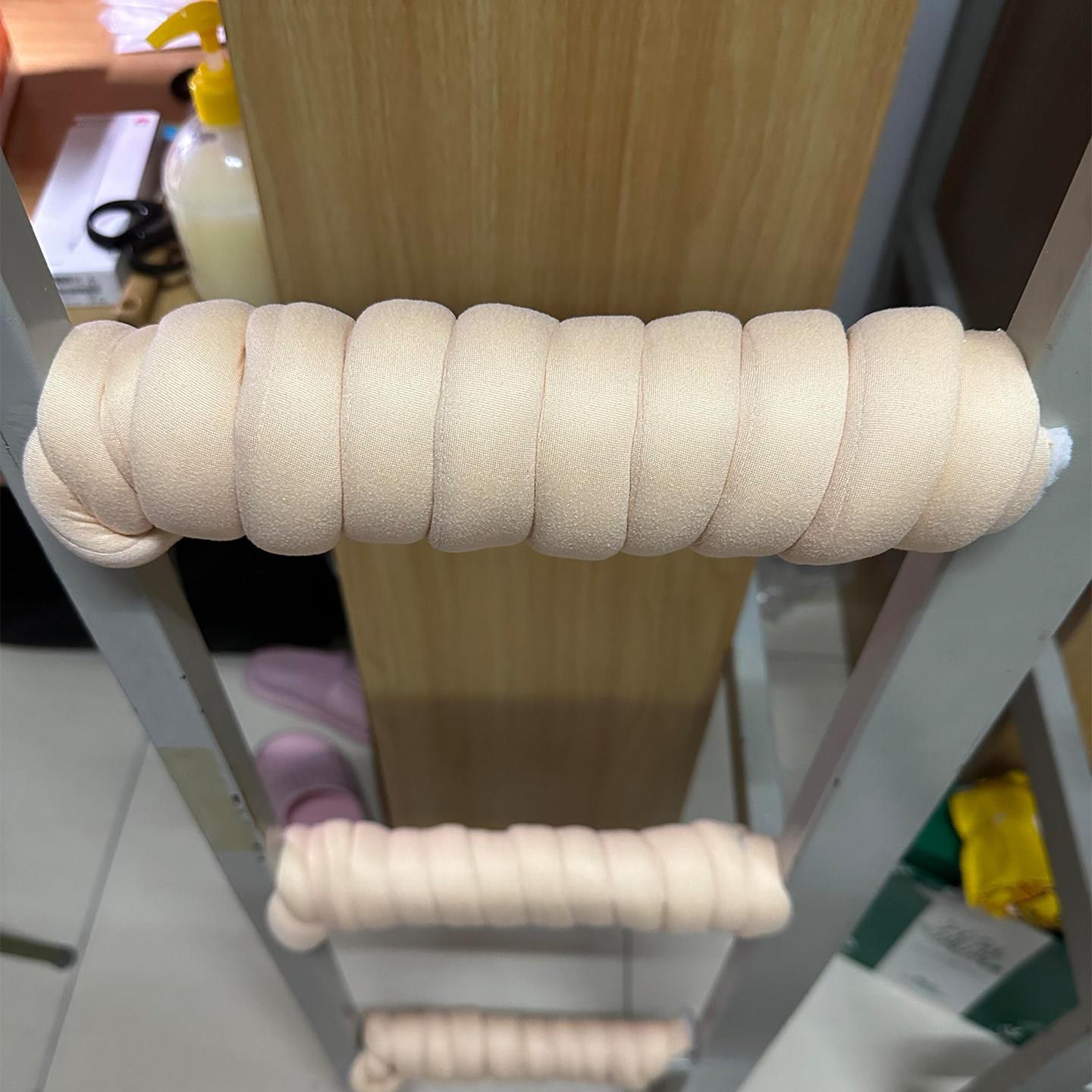 宿舍梯子脚踏垫防滑加厚宽毛绒可拆上下铺爬梯防冻脚毛线踩脚垫