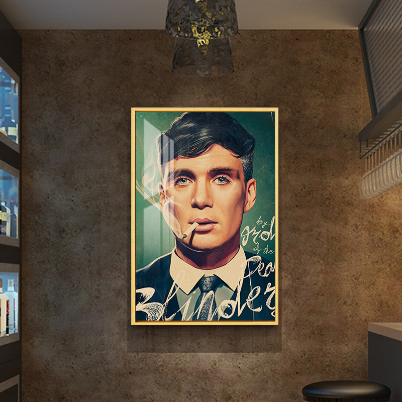 浴血黑帮谢尔比汤米油画挂画剃刀党美剧卧室装饰画美式酒吧壁画