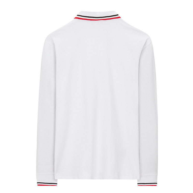 男童白色长袖polo衫儿童纯棉校服T女童春秋款上衣翻领T恤打底衫