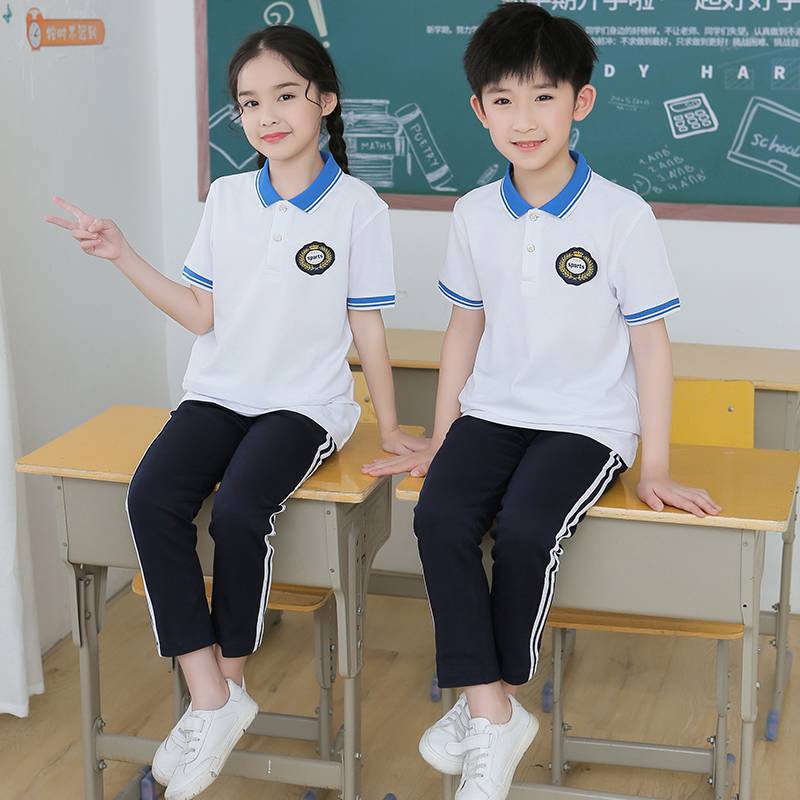 夏季新款中小学生校服套装学院风高中初中班服儿童毕业季短袖套装