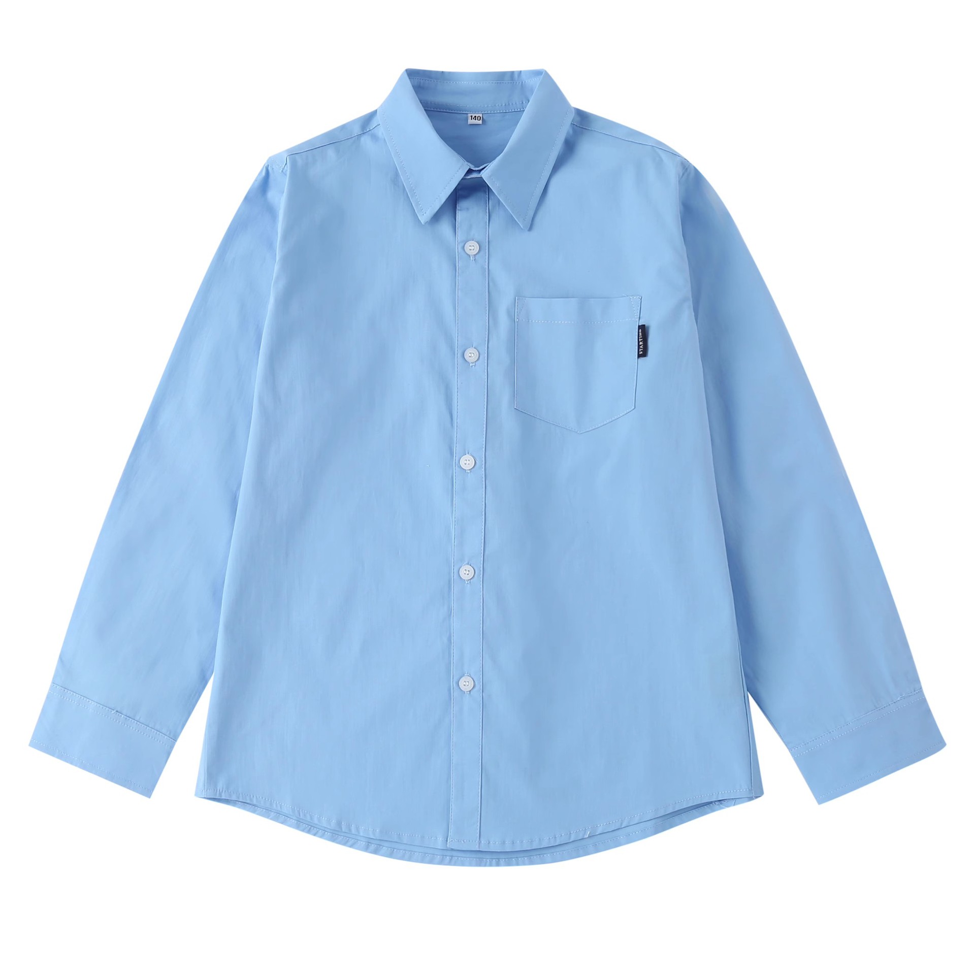 新款儿童衬衫班服女童长袖打底蓝色紫色衬衣园服小学生英伦校服