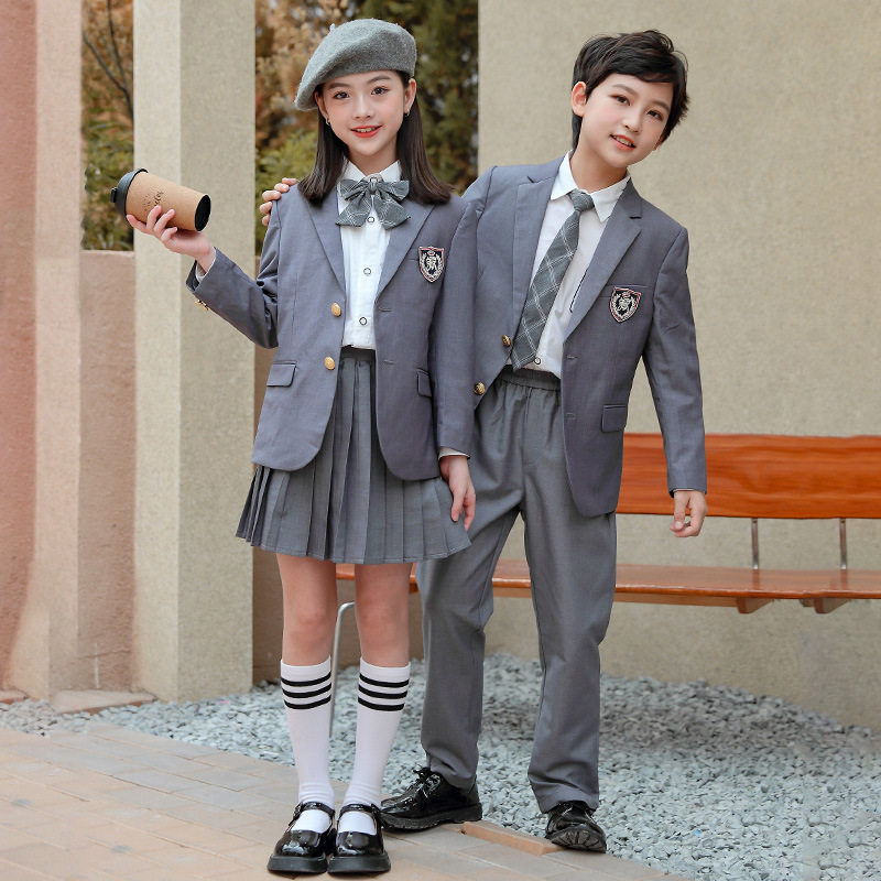 幼儿园园服春秋学生装英伦风中小学生校服班服演出服儿童西服套装