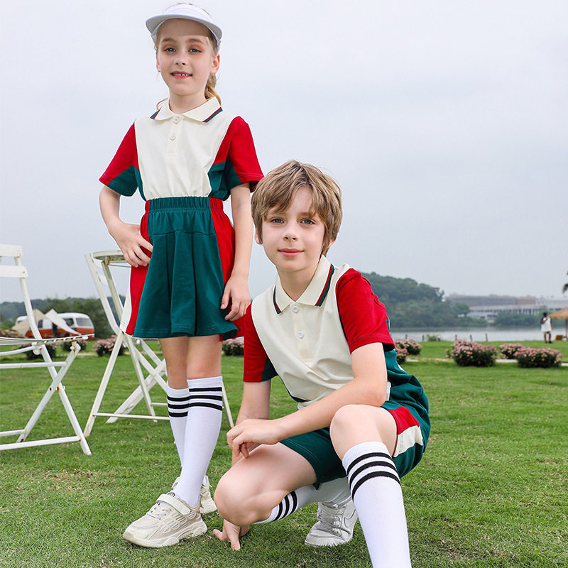小学生夏季校服男女儿童运功套装英伦风幼儿园园服班服团购表演服