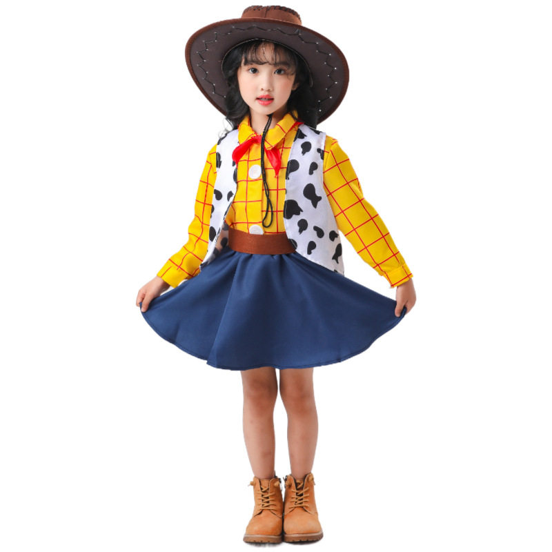 特价万圣节玩具总动员4 胡迪Woody牧羊女亲子儿童服装男款牛仔装