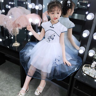 女童连衣裙夏2023新款洋气公主裙汉服儿童超仙小女孩纯棉裙子