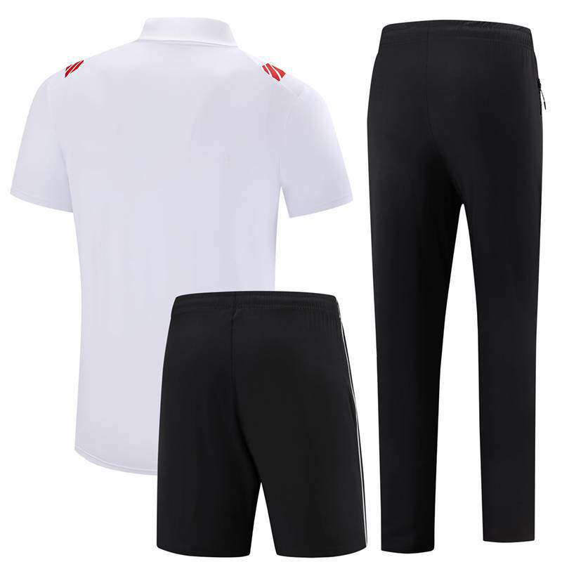 夏季校服三件套翻领短袖中学生团体服训练服运动服长裤短裤