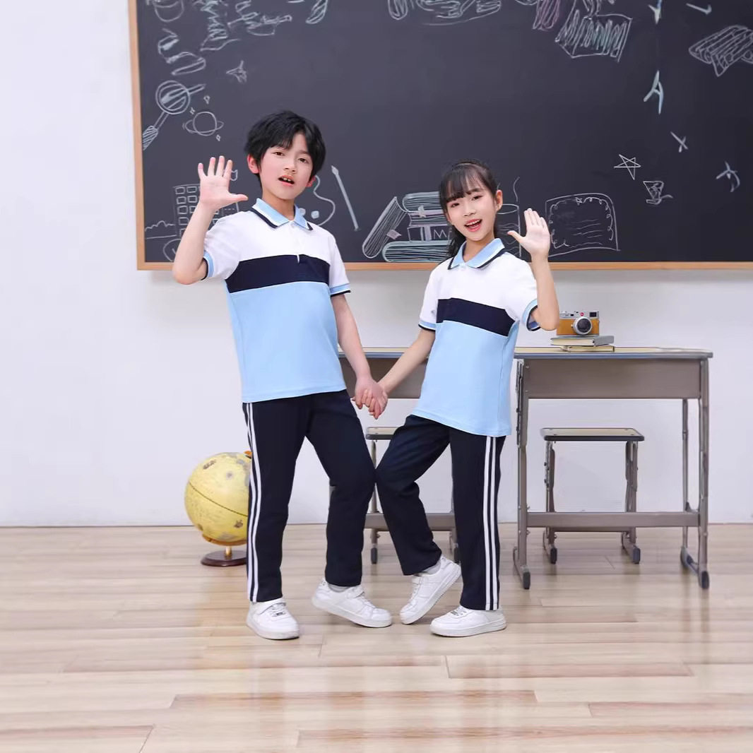 夏季短袖校服中小学生运动套装团体学院童装幼儿园园服春秋季班服