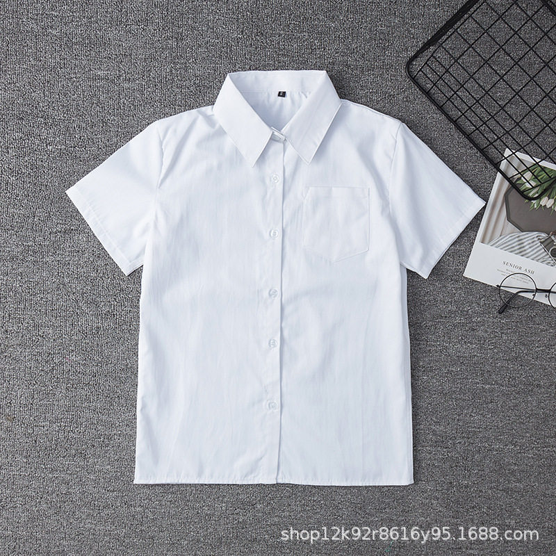 jk制服基础款衬衫女学院风夏季短袖校服中学生日系jk衬衫学生装