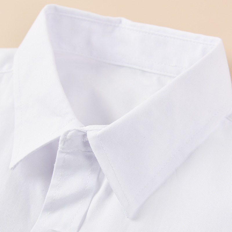 男童纯棉白色衬衫春秋款小学生校服表演出服中大儿童长袖白衬衣潮
