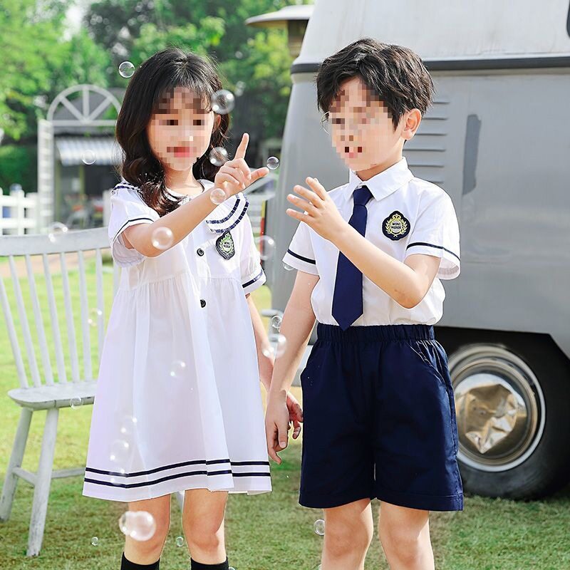 幼儿园园服夏装毕业拍照学院风六一合唱服演出班服小学生夏季校服