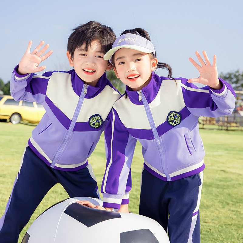 幼儿园园服夏季班服小学生校服夏装套装春秋装运动会三件套棒球服