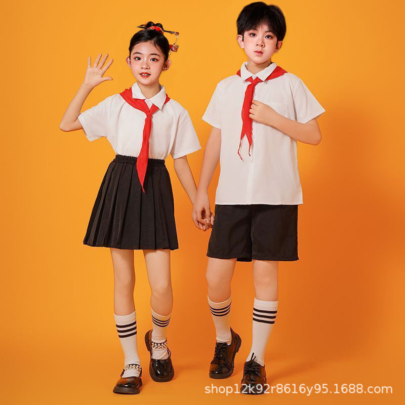 新款演出服装六一儿童合唱演出服爱国朗诵儿童演出服表演服装校服