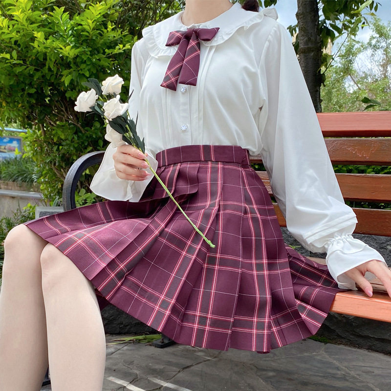 洛丽塔正版套装全套班服校服学院风女秋款百褶格裙日系正统定位线