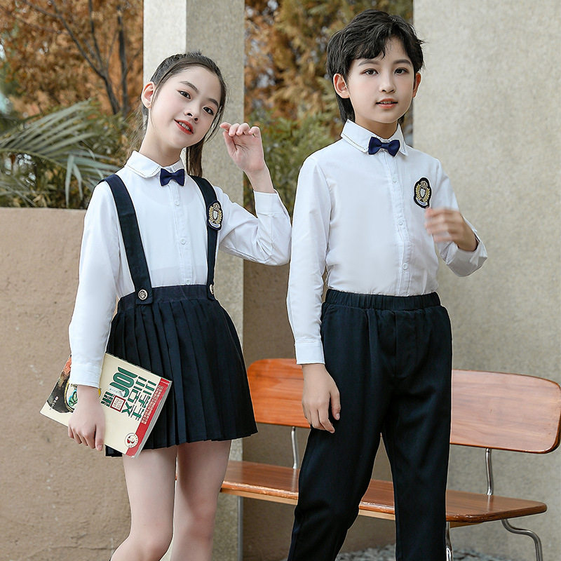 儿童演出服表演服幼儿园园服中小学生校服班服英伦风背带裙套装