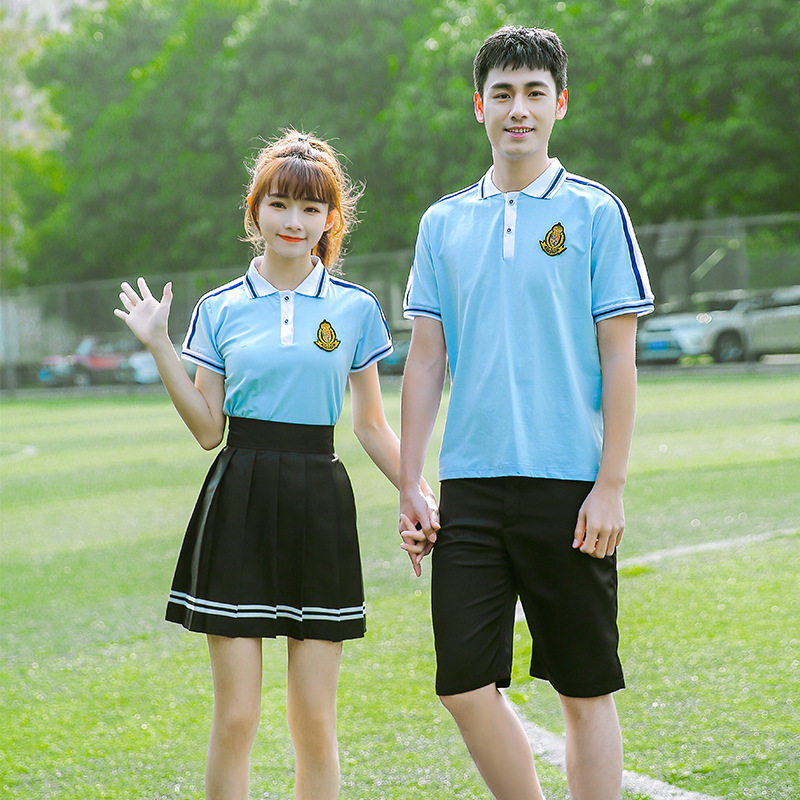 中小学生幼儿园园服校服 童装毕业班服T恤套装棉质短袖运动套装