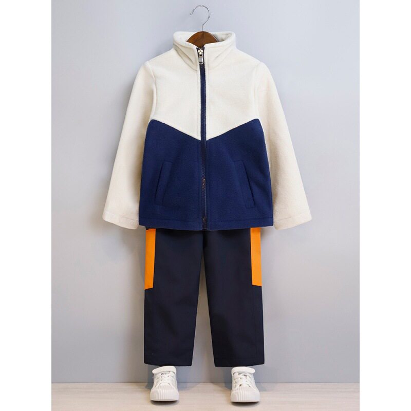 春秋冬儿童冲锋衣帽子校服套装幼儿园班服中小学生三件套旅游