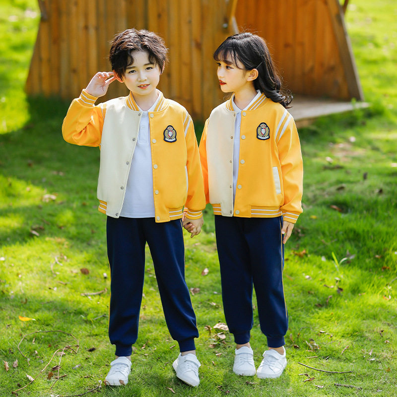 幼儿园园服春秋装棒球服套装小学生班服三件套春秋冬季校服一年级