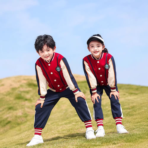 班服小学生校服春秋套装幼儿园园服儿童棒球服运动服学院风三件套