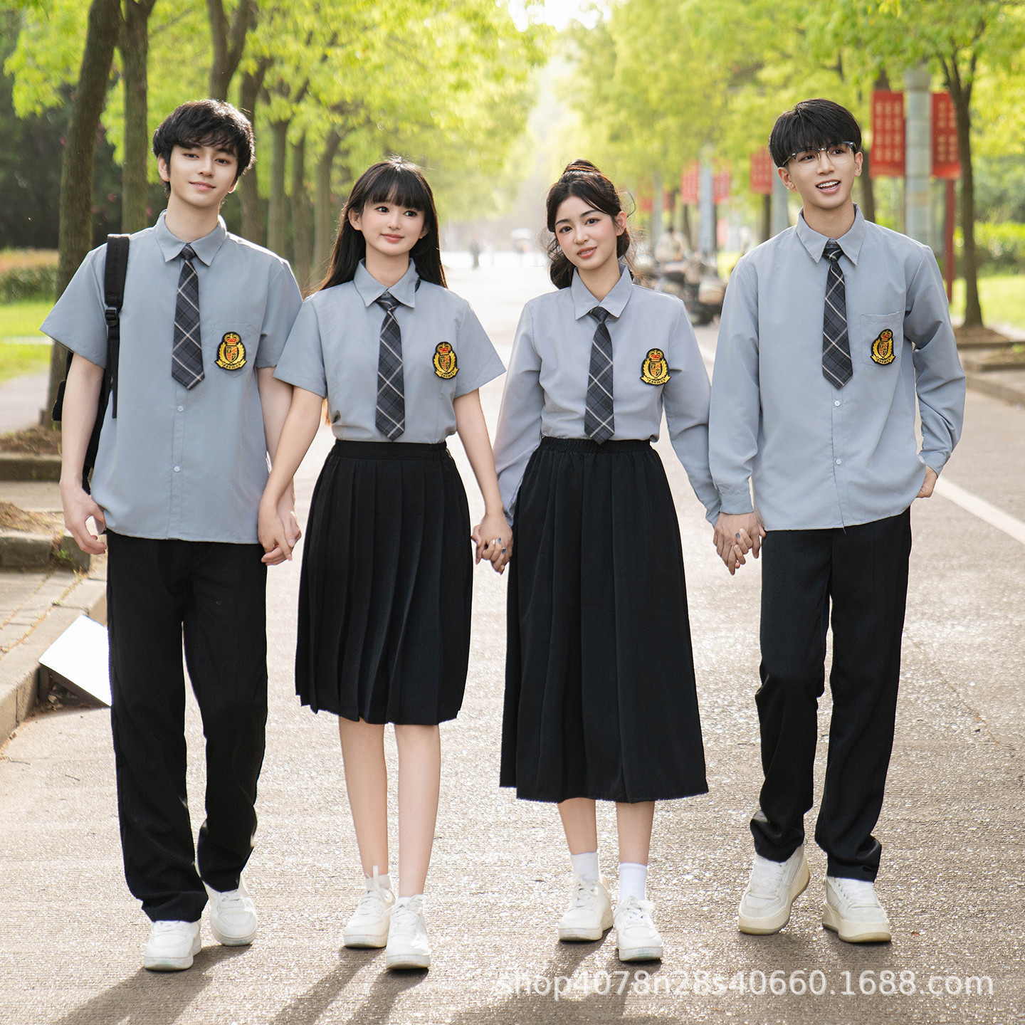 班服合唱诗歌朗诵团演出服装学院风初中生演讲高中生毕业校服套装
