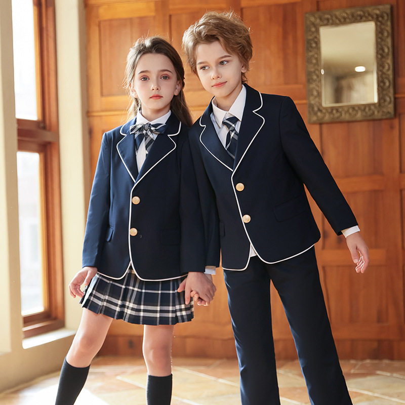 小学生校服幼儿园园服春秋男女童学院风西服套装儿童班服英伦风