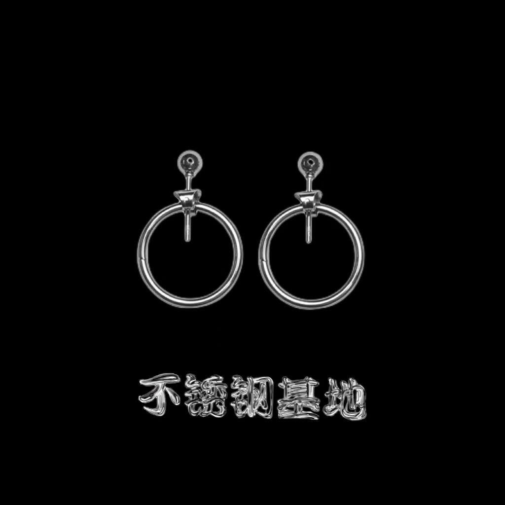 ins冷淡风钛钢不掉色小豆豆耳环