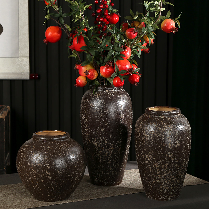 景德镇陶瓷桌面花瓶复古怀旧美式现代简约新中式干花插花花盆摆件,家居饰品,花瓶,淘宝优惠券,粉丝福利购,淘宝优惠卷