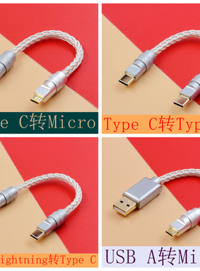 lightning转typec-C乐彼W2/W1/WP1手机小尾巴解码耳放OTG线Micro