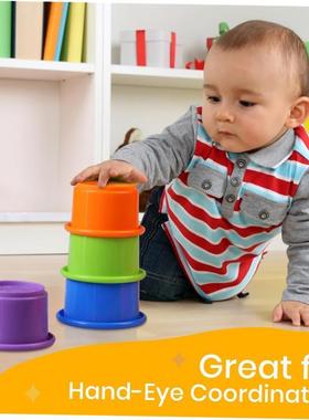 8pcs Stacking Cups Baby Toys Educational Cup Stack Set叠叠杯