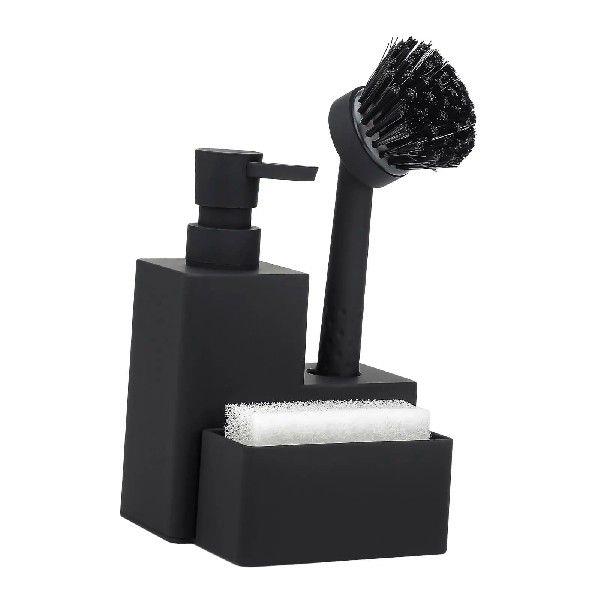 Dish Soap Dispenser with Sponge Holder and Brush