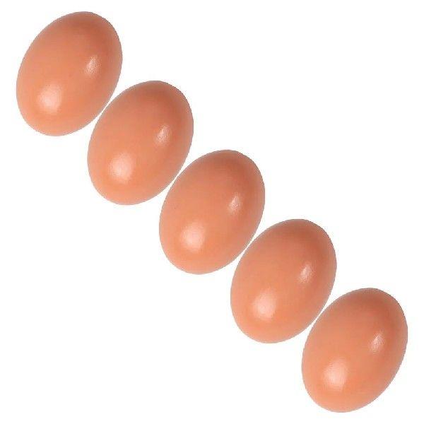 5 Pcs Imitation Fake Eggs Vivid DIY Wood Crafts Wooden for
