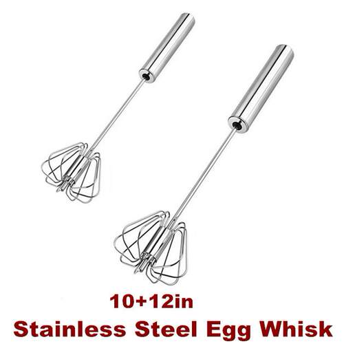 Egg Whisk Hand Push Rotary Whisk Blender Mixer Stirrer