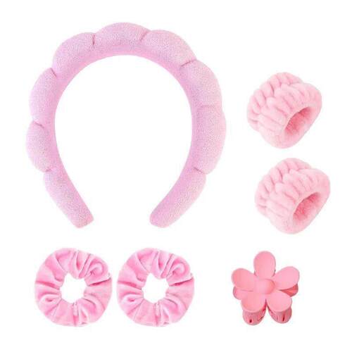 6Pcs/1pc Spa Headband for Washing Face Skincare Headbands