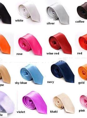 Mans Accessories Slim Skinny Tie for Men Jacquard Woven Soli