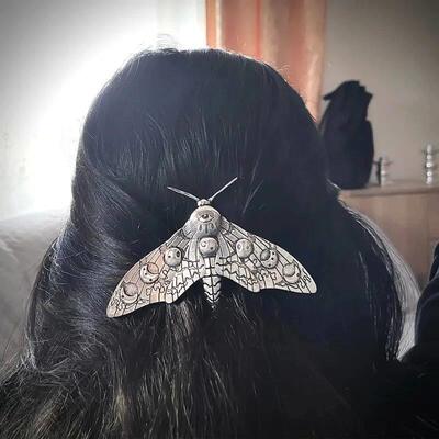 Moth Decor Hair Clip Vintage Gothic Hair Pin Hair Accessorie