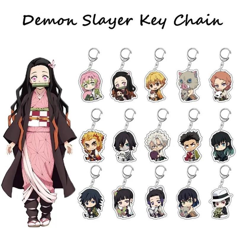 Hot Aanime Demon Slayer Acrylic Keychain Nezuko Cartoon Char