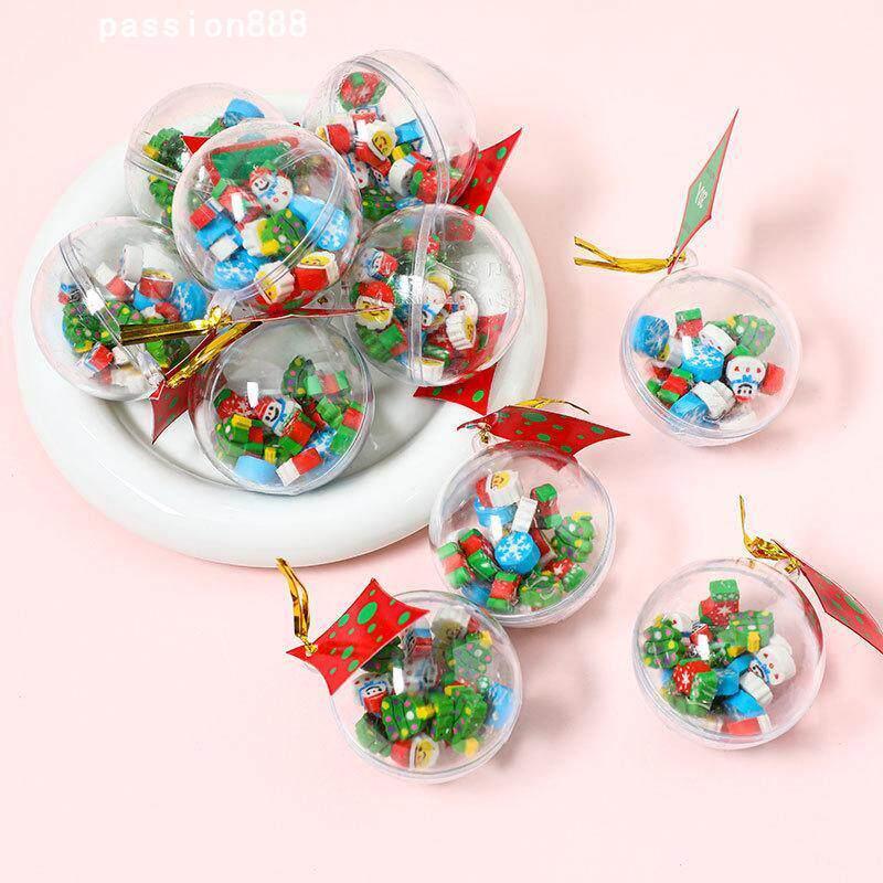 Christmas Childrens Gift: 20 Colored Rubber Erasers耶诞节 - 实物图
