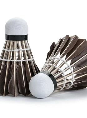 6/12Pcs Professional Badminton Shuttlecock Black Goose Feath