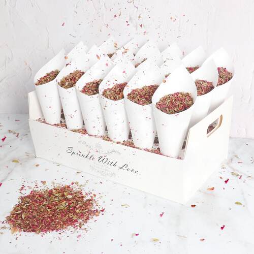 Kraft Paper Wedding Confetti Cone Holder Support for Wedding